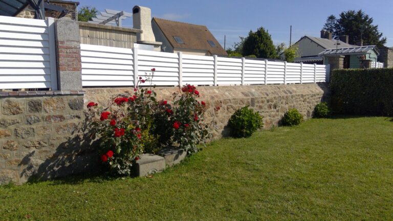 Nos réalisations clôture pvc blanc brise vue honfleur